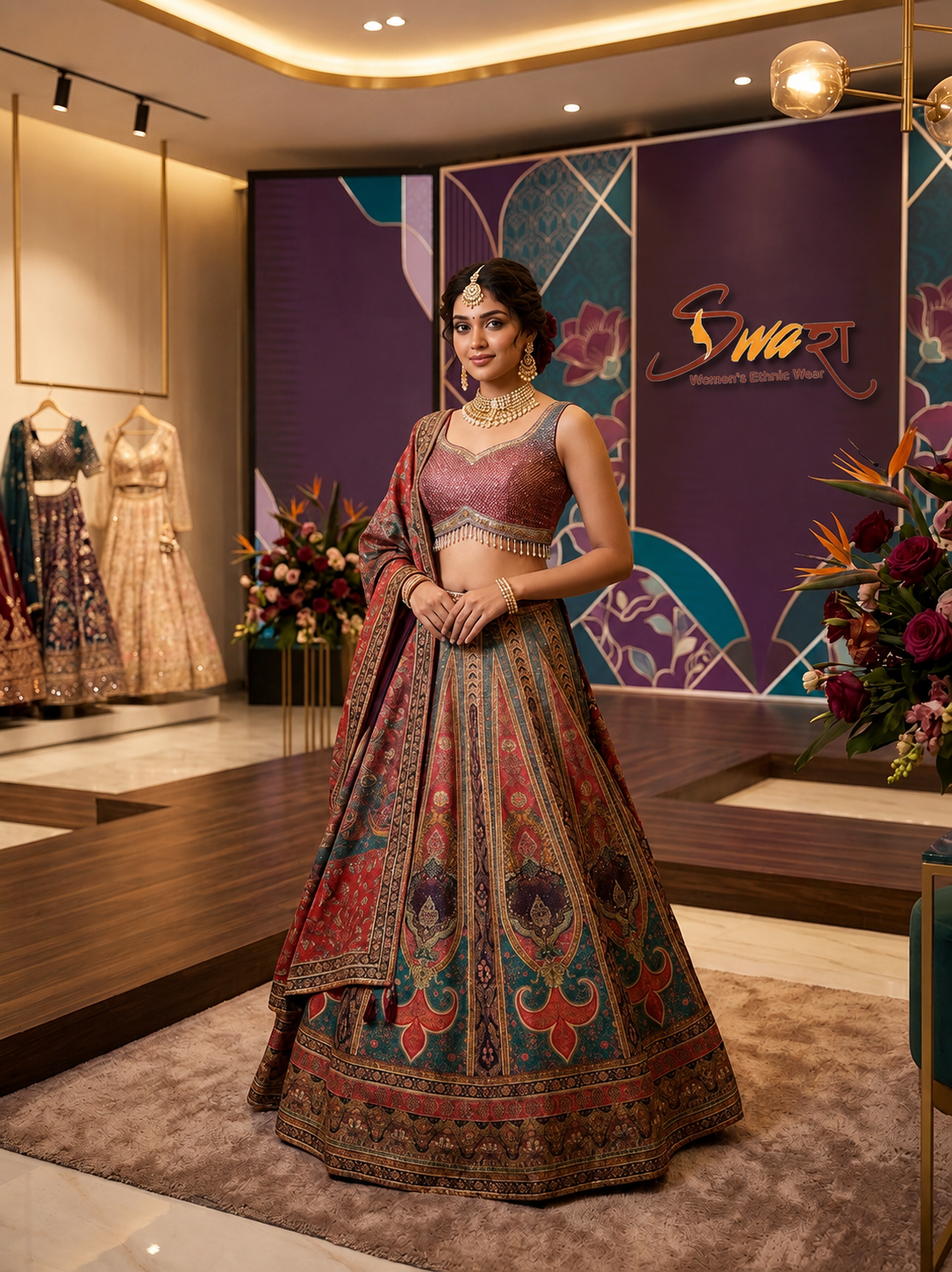 Naksha Mustard Lehenga